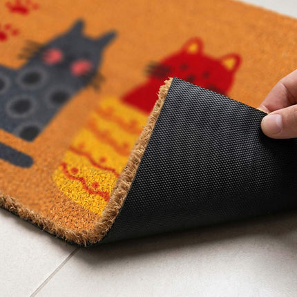 Coconut Fibre Animal Doormat, 60x40 cm, Non-Slip