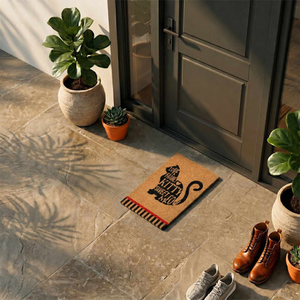 Coconut Fibre Animal Doormat, 60x40 cm, Non-Slip