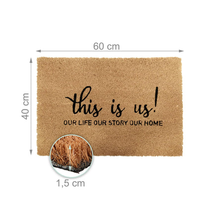 Coconut Fibre Door Mat, Non-Slip, Indoor/Outdoor Use
