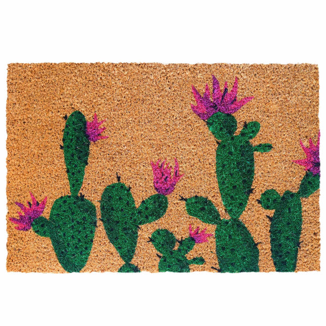 Coconut Fibre Doormat, Botanical Design, 60x40 cm