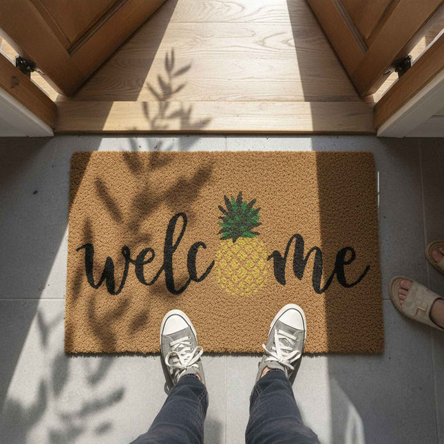 Coconut Fibre Non-Slip Welcome Mat, Indoor/Outdoor Use