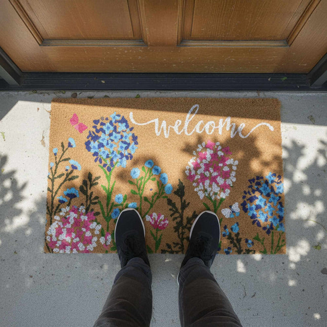 Coconut Fibre Welcome Mat – Non-Slip, Indoor/Outdoor Use