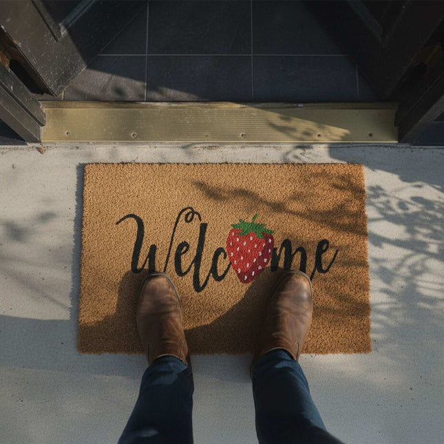 Coconut Fibre Welcome Mat – Non-Slip, Indoor/Outdoor Use