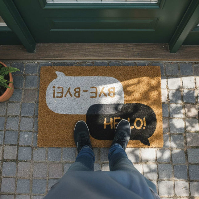 Coconut Fibre Welcome Mat – Non-Slip, Indoor/Outdoor Use