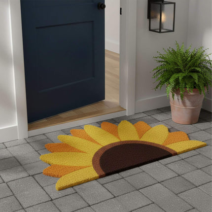 Coconut Half-Round Doormat, 80x50 cm, Non-Slip