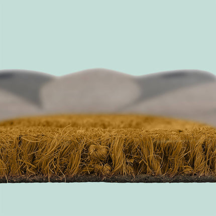 Coconut Half-Round Doormat, 80x50 cm, Non-Slip