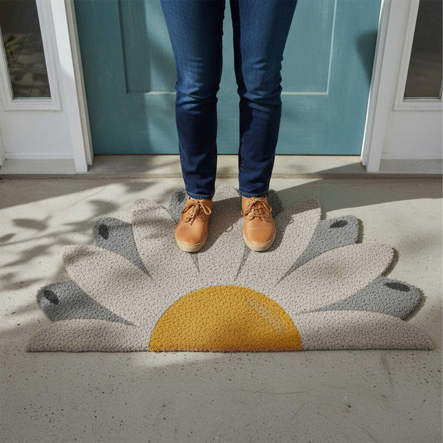 Coconut Half-Round Doormat, 80x50 cm, Non-Slip