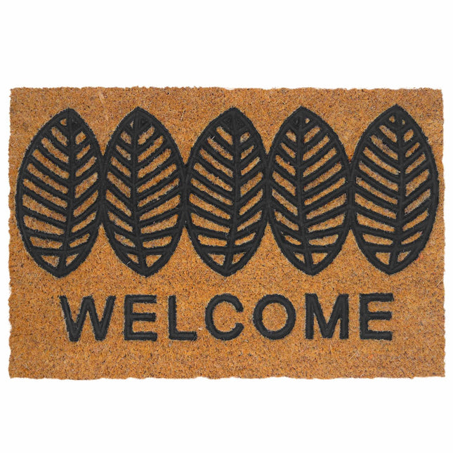 Coconut & PVC Doormat, 60x40 cm, Non-Slip, Natural