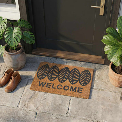 Coconut & PVC Doormat, 60x40 cm, Non-Slip, Natural