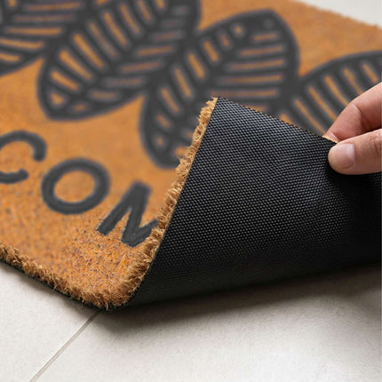 Coconut & PVC Doormat, 60x40 cm, Non-Slip, Natural