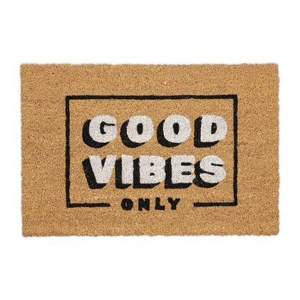 Coconut door mat Only good vibes