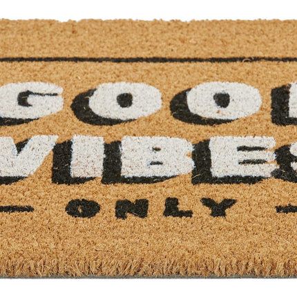 Coconut door mat Only good vibes
