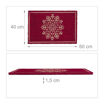 Coconut doormat "Snowflake