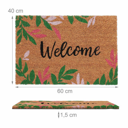 Coconut door mat Welcome