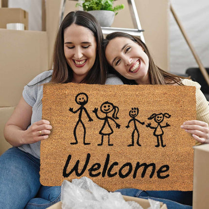Coconut door mat Welcome