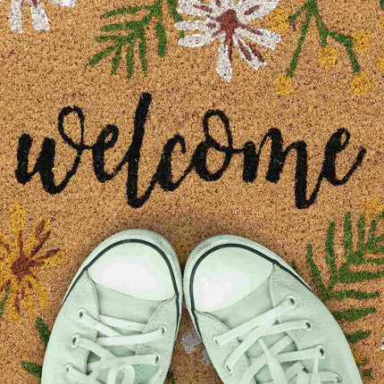 Coconut door mat "Welcome".
