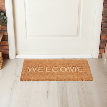 Coconut door mat Welcome