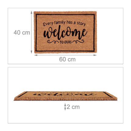Coconut door mat Welcome