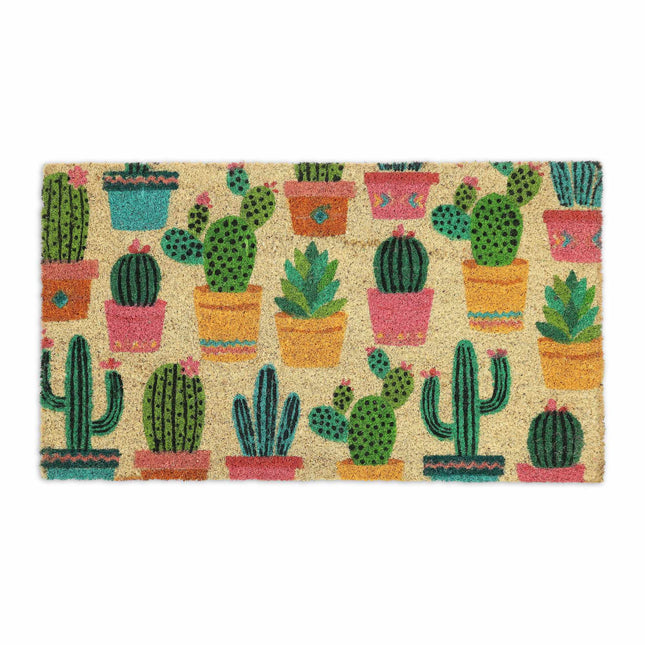 Coconut door mat cactus