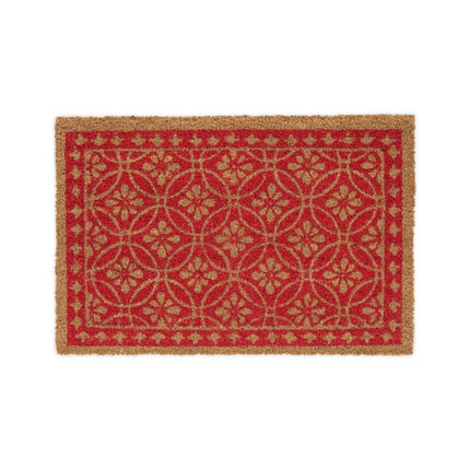 Coconut doormat floral pattern