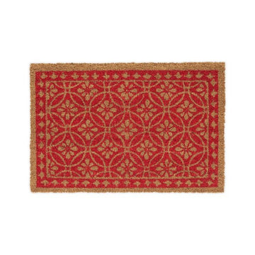 Coconut doormat floral pattern