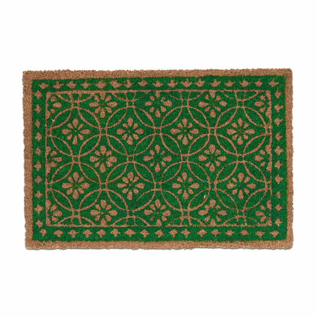 Coconut doormat floral pattern