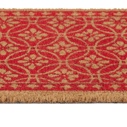 Coconut doormat floral pattern