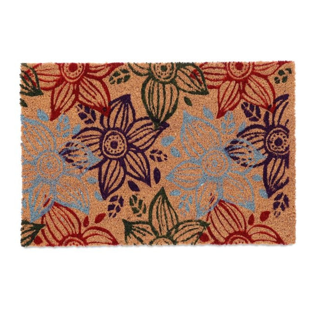 Coconut doormat flowers
