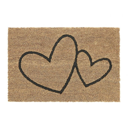 Coconut doormat hearts