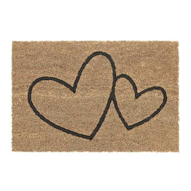 Coconut doormat hearts