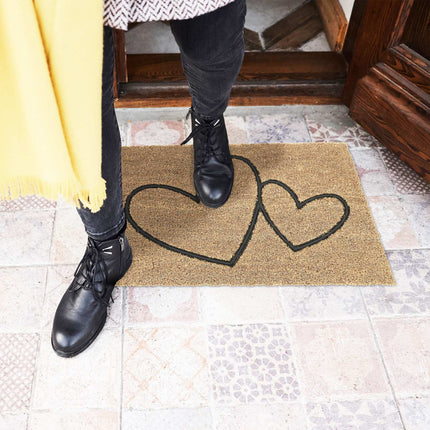 Coconut doormat hearts