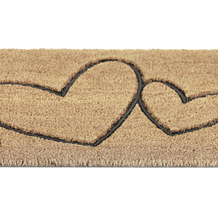 Coconut doormat hearts
