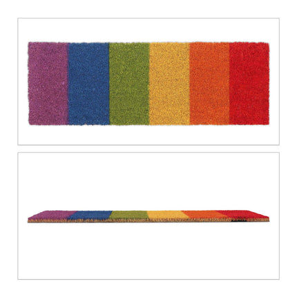 Coconut door mat rainbow