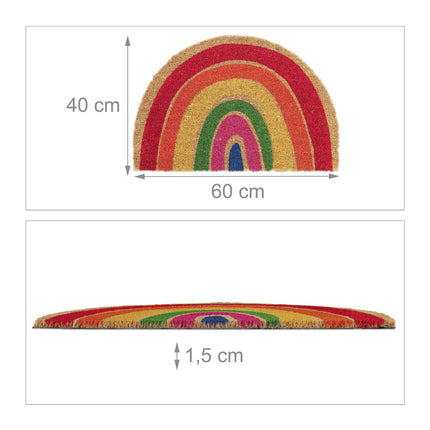 Coconut doormat rainbow