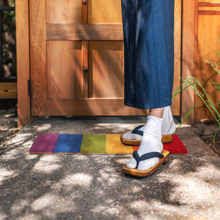 Coconut door mat rainbow