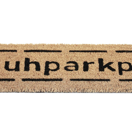 Coconut door mat shoe parking lot narrow