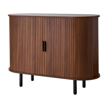 Coffee Bar Cabinet with Sliding Doors, Walnut, 100 x 40 cm