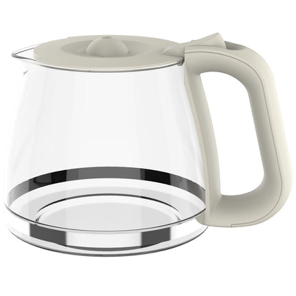 Coffee Maker 1.5L – Cream & Stainless Steel, 1080W