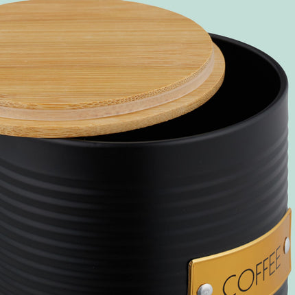 Coffee Storage Tin with Airtight Bamboo Lid