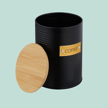 Coffee Storage Tin with Airtight Bamboo Lid
