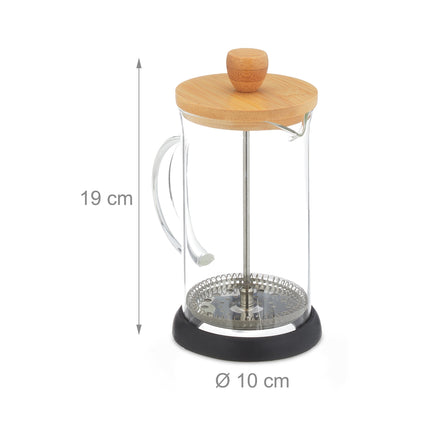 Coffee maker with bamboo lid
