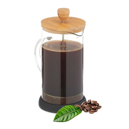 Coffee maker with bamboo lid