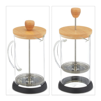 Coffee maker with bamboo lid