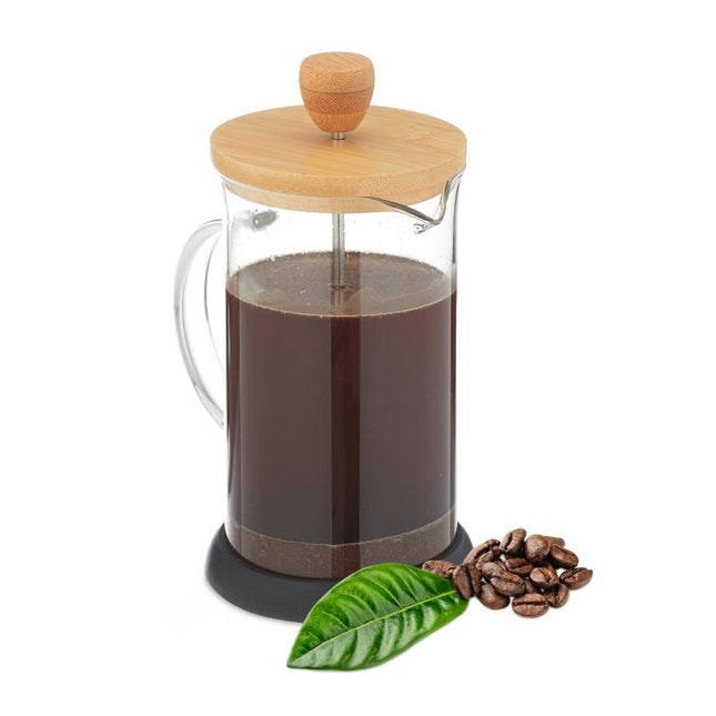 Coffee maker with bamboo lid
