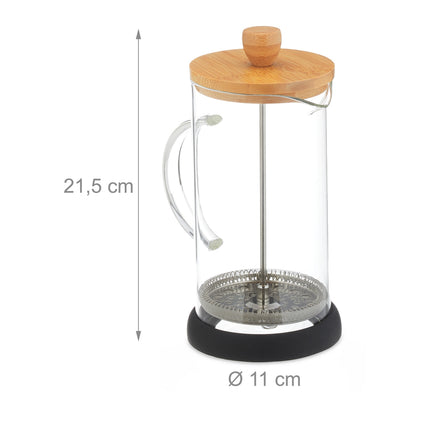 Coffee maker with bamboo lid