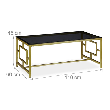 Coffee table in black and gold