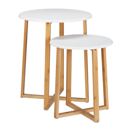 Coffee table in set of 2 white