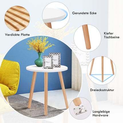 Coffee table, side table, dining table, kitchen table, bedside table, wood, white