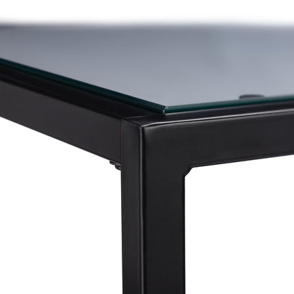 Coffee table with glass top