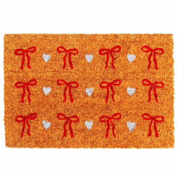 Coir Doormat, 60x40 cm, Decorative Design